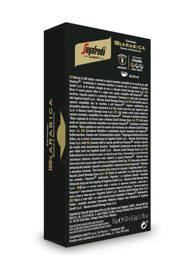 Segafredo 100% Arábica <br><small>10 cápsulas</small></br> - Imagen 2