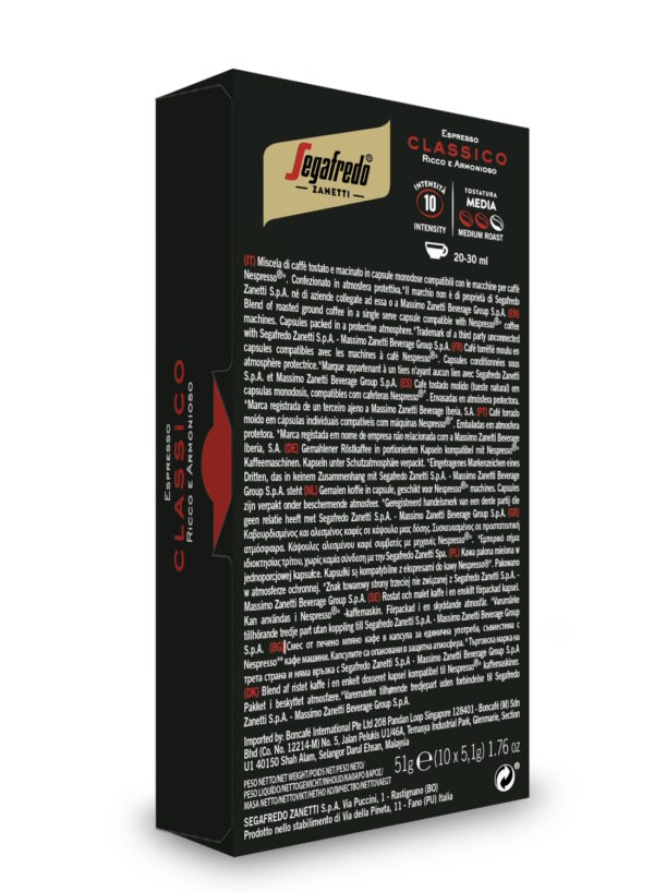 Segafredo Clássico <br><small>10 cápsulas</small></br> - Imagen 2